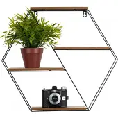 Henzo Wandrek 44,5x50x10cm Zwart zwart Metaal Wanddecoratie