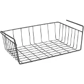 Metaltex - Hangmand 40 cm - Zwart - Metaal - Onder Plank - Ruimtebesparende Opberger
