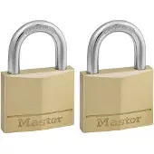 Masterlock 2 Hangsloten - 40mm - Massief Messing - Gelijksluitend