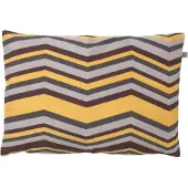Dutch decor - FIEN - Sierkussen 40x60 cm - zand - geel - bruin - grijs - retro - streepjes