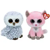 TY - Knuffel - Beanie Boo's - Helena Husky & Fiona Pink Cat