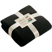 Merkloos Zwart fleece deken - Plaids