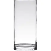 Hakbijl Glass Transparante home-basics cylinder vorm vaas/vazen van glas 20 x 12 cm - Vazen