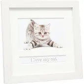 Deknudt Frames wit, met passepartout + tekstvak 'I love my cat'