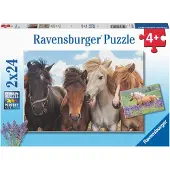 Ravensburger Paardenliefde - Kinderpuzzel 2 x 24 stukjes - Vanaf 4+
