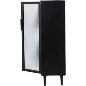 Light & Living Kast 95x40x140 cm MOCU glas+hout zwart