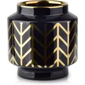 Mondex Vaas Black Maritta | Mondex keramiek zwart 15x15x16 cm vazen | NADUVI
