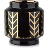 Mondex Vaas Black Maritta | Mondex keramiek zwart 18x18x19 cm vazen | NADUVI