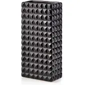 Mondex Vaas Kaliani | Mondex keramiek zwart 12x7x25 cm vazen | NADUVI