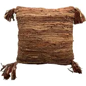 Rocaflor - Kussen - Leer - Bruin - Gerecycled - 45x45cm