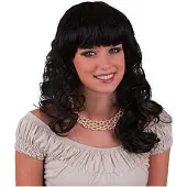 Funny fashion Pruik met krullen zwart
