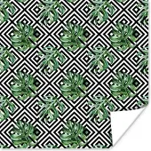 PosterMonkey Poster Monstera - Patroon - Tropisch - 100x100 cm XXL