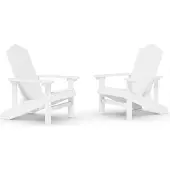 vidaXL Tuinstoelen 2 st Adirondack HDPE wit