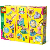 SES Creative Kreatives Spielset - Besetzung und Vorlage - 3in1 - - One Size - Kreatives Spielset