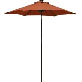 vidaXL Parasol met LED-verlichting 200x211 cm aluminium terracotta
