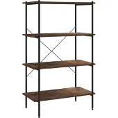 vidaXL Opbergrek 4-laags 80x40x130 cm zwart en naturel
