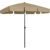 vidaXL Strandparasol 200x125 cm taupe