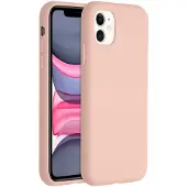 Accezz Liquid Silicone Backcover voor de Apple iPhone 11 - Roze