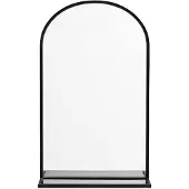 Nordal Pirol toog spiegel zwart met spiegel plankje 46x77cm