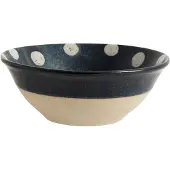 Nordal Grainy schaal dots donkerblauw/zand -set van 4 stuks
