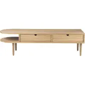 FDB Møbler F24 Radius bank Oak nature lacquered 45x145 cm