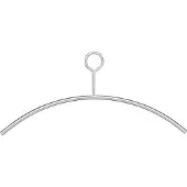 Intersteel Kledinghanger RVS geborsteld dicht oog, 455 mm