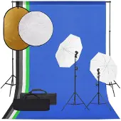 vidaXL Fotostudioset met verlichtingsset, achtergrond en reflector