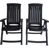 Keter Tuinstoel Deluxe - Verstelbaar - 4 standen - Inklapbaar - Antraciet Tuinstoelen