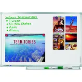 Legamaster PROFESSIONAL-whiteboard, hoogte 1200 mm, breedte 1500 mm, met uitgebreide accessoires