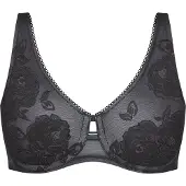 Triumph Niet voorgevormde bh Wild Rose Sensation | Maat: 95F | Kleur: Zwart