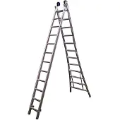Little Jumbo Opsteekladder PRO 2x16 met toprollen 4,25/7,50m - 1250300216