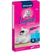 Vitakraft Liquid Snacks met zalm kattensnack (6 x 15g) 3 verpakkingen