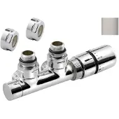 Sapho Twin radiator m/o aansluitset rechts roestvrij staal