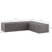 Madison Loungesethoes Grey 270x270x70 cm