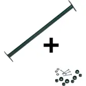 Hermic Duikelstangen 1250 mm groen gepoedercoat plus bevestigingsset