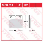 TRW MCB533SV Remblokken
