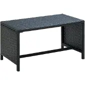 vidaXL Salontafel 70x40x38 cm poly rattan zwart