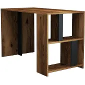 Skye Decor , Lima - Walnoot, Anthraciet, Bureau, Walnootfineer, 100% melaminecoating, 120 x 60 x 75,4 cm