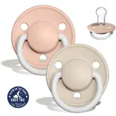 BIBS Soother De Lux Blush & Vanilla Glow 0-36 maanden, 2 stuks.