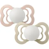 BIBS Supreme+ Gloeiende spenen - Maat 1 - 2-pack - Symmetrisch - - - OneSize - Fopspenen