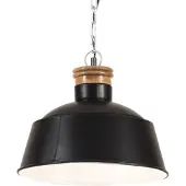 vidaXL Hanglamp industrieel E27 32 cm zwart