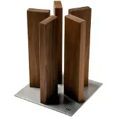 Kai Stonehenge magnetisch messenblok, edelstaal/walnoothout, STH-5
