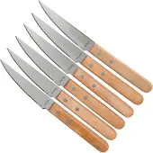 Amefa Pizza 6 delige pizza/steakmessen set hout