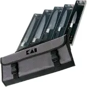 Kai Wasabi Black messenset met tas messenstaal 6-delig