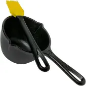 Lodge Sauspan met siliconen kwast Gietijzer, 23 cm