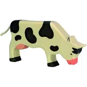 Holztiger Cow, grazing, black