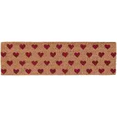 Clayre & Eef Deurmat 75x22x2 cm hartjes