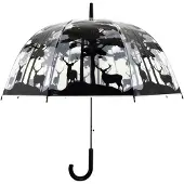Esschert Design Paraplu Transparant Met Bosprint transparant Esschert Design