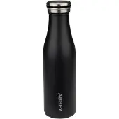Abbey Drinkfles Dubbelwandig - Victoria - 0.45 L - Zwart/Zilver - 0,45 L