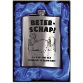 Benza Zakfles - Heupfles met Schroefdop - RVS - Beterschap (inhoud 210 ml)